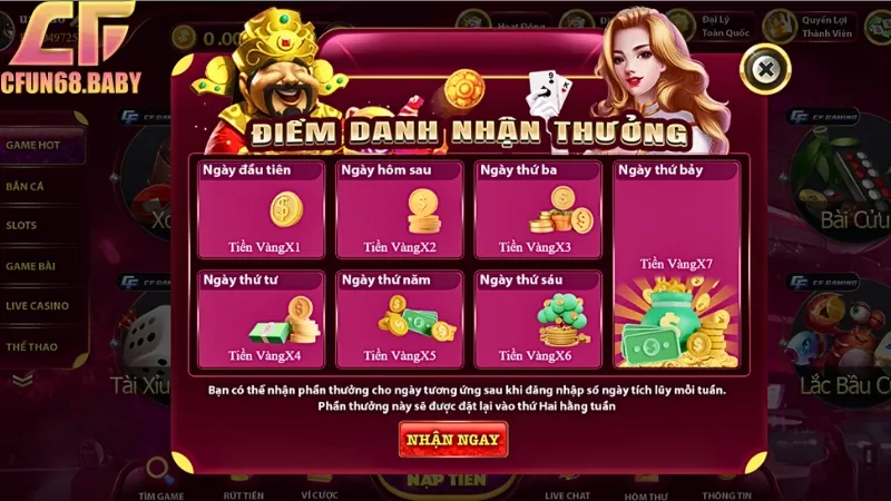 Thực hiện đầy đủ các điều kiện và nhận thưởng để có lợi thế khi tham gia cược