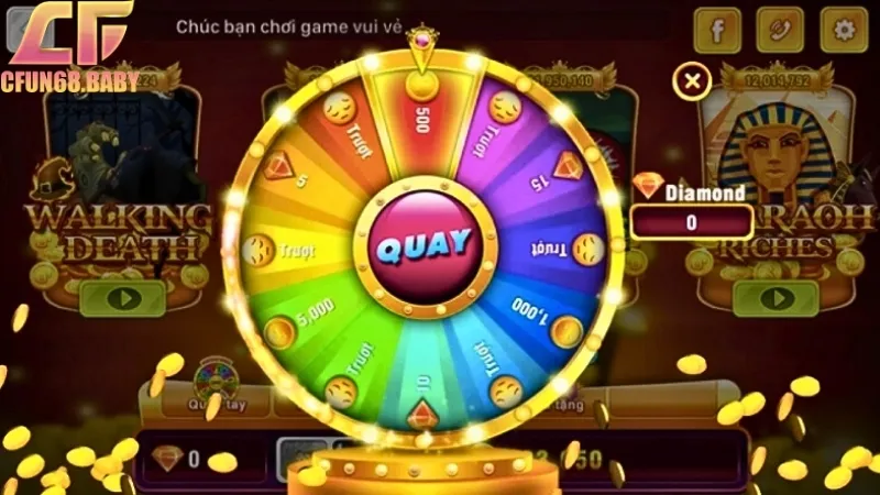 Tham gia vòng quay may mắn hằng ngày hoặc sự kiện